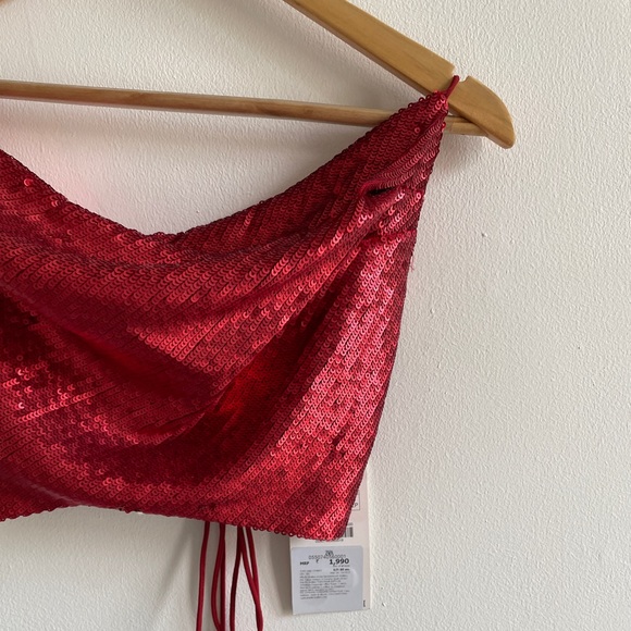 ZARA RED TOP - Picture 4 of 10